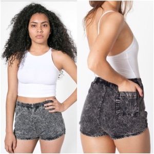 American Apparel Acid Washed Track Shorts Size S
